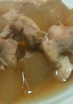 夏なのに冬の瓜？冬瓜と鶏の煮物-レシピのメイン写真
