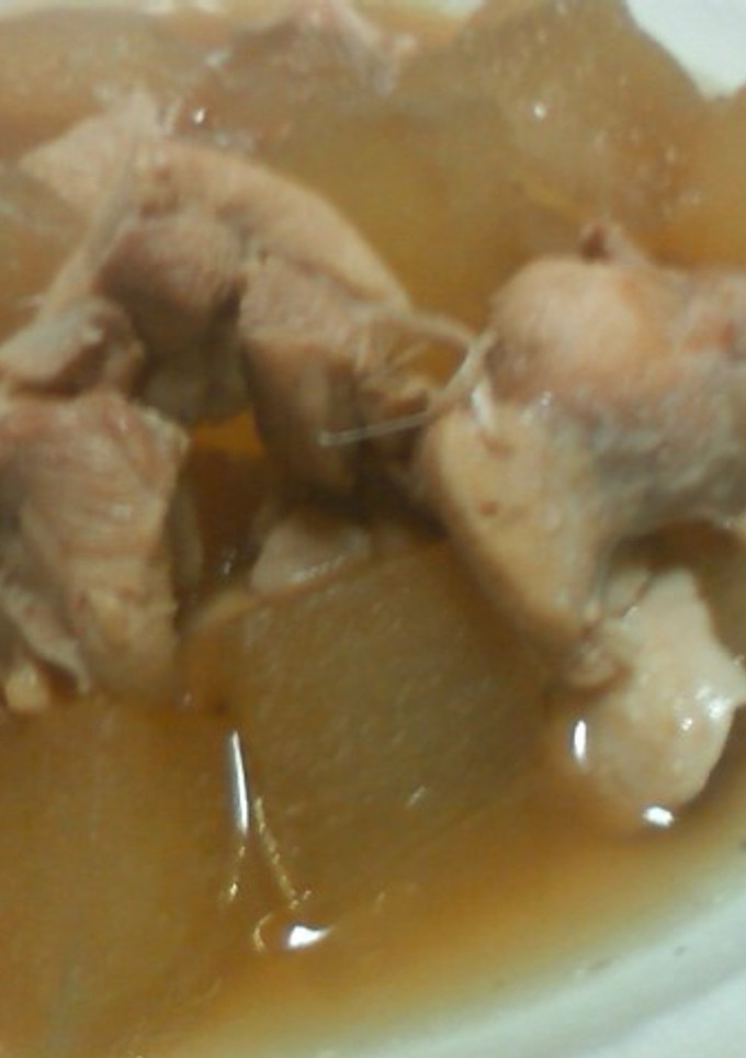 夏なのに冬の瓜？冬瓜と鶏の煮物-レシピのメイン写真