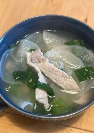 大根と豚肉、小松菜の塩スープ-レシピのメイン写真