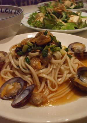 酸辣アサリ冷やしうどん☆新しい味-レシピのメイン写真