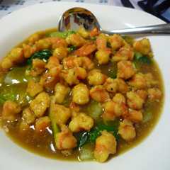 รูปของ 青梗菜の海老カレーあんかけ