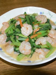 えびと小松菜のさっぱり炒め-レシピのメイン写真