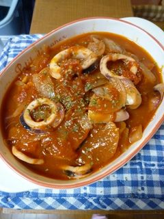 イカのトマト煮込み-レシピのメイン写真