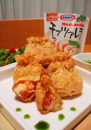 ♡トマトとモッツァレラの包み揚げ♡-レシピのメイン写真