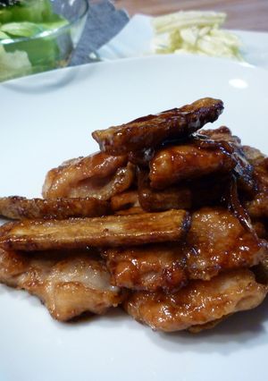 簡単美味しい❤豚＆ごぼうの甘辛酢和え-レシピのメイン写真