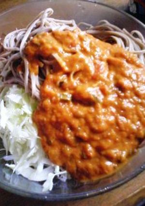 変身　トマトソースのサラダ蕎麦-レシピのメイン写真