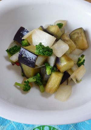 離乳食　なすとたまねぎ の めんつゆ炒め-レシピのメイン写真