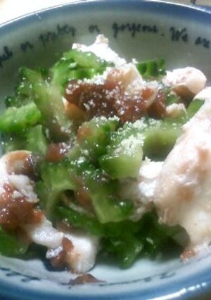 ゴーヤと鶏肉の梅和え-レシピのメイン写真