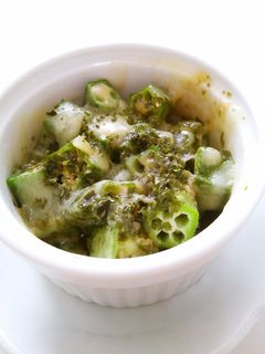 *わさポン*おくらの青海苔チーズ焼き-レシピのメイン写真