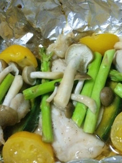★簡単♪鶏と夏野菜のホイル包み焼き★-レシピのメイン写真