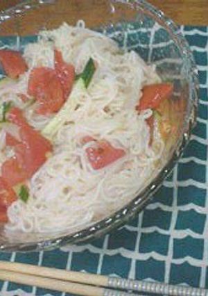 アジア風トマト和え素麺-レシピのメイン写真