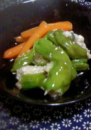 肉詰めししとうのあんかけ-レシピのメイン写真