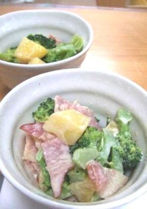 麺つゆで簡単♪温野菜とベーコンのサラダ-レシピのメイン写真