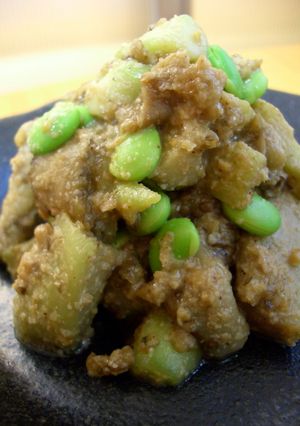 夏っ！なすと枝豆のゴマ味噌和え♪-レシピのメイン写真