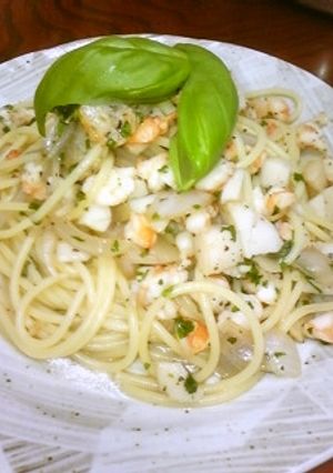 簡単ﾊﾞｼﾞﾙとｼｰﾌｰﾄﾞのﾊﾟｽﾀ♪-レシピのメイン写真