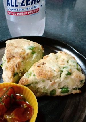 三ツ矢サイダーで☆Ｗチーズ枝豆スコーン♪-レシピのメイン写真