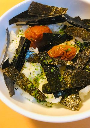 毎日のしろごはん●梅干し＆味付け海苔-レシピのメイン写真