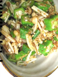オクラとえのきのカツオ和え♪-レシピのメイン写真