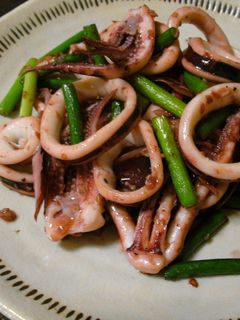 するめいかとにんにくの芽の中華炒め-レシピのメイン写真