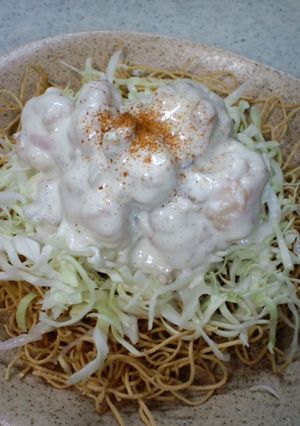§エビマヨ§サラダ皿うどん？？？-レシピのメイン写真