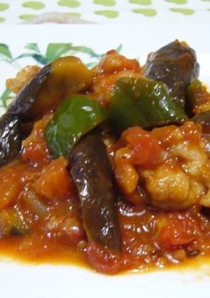 鶏肉となすのトマト煮-レシピのメイン写真