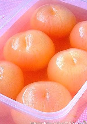 可愛いピンク色 ♪ 桃のコンポート-レシピのメイン写真