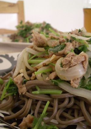 パクチーとツナの蕎麦-レシピのメイン写真