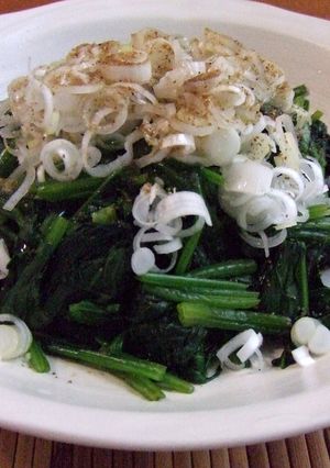 ジュジュジュ～ネギ焼きほうれん草-レシピのメイン写真