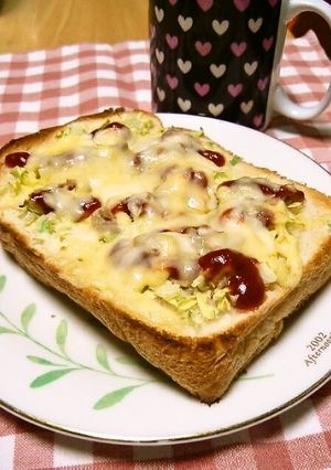 ツナ☆キャベ☆チーズなマヨトースト-レシピのメイン写真