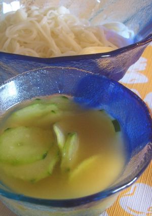 たまには違ったお味噌味の麺つゆで-レシピのメイン写真