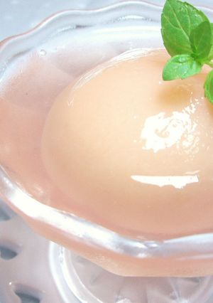 とっても簡単！桃のコンポートゼリー-レシピのメイン写真