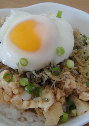 ☆じゃこと豆腐の温玉丼☆-レシピのメイン写真