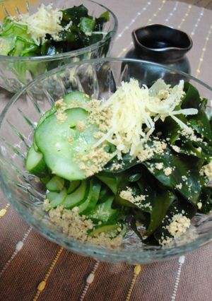 簡単酢の物☆きゅうりとわかめにゴマポン酢-レシピのメイン写真
