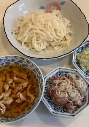 鶏肉の出汁でザルうどん-レシピのメイン写真