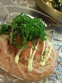 絶対ウマイ☆明太子マヨシソそうめん☆-レシピのメイン写真