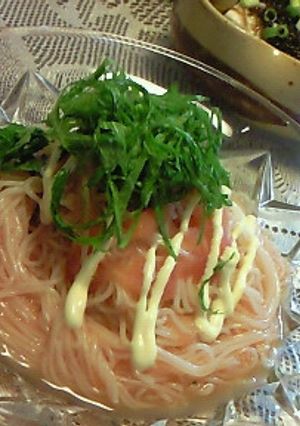 絶対ウマイ☆明太子マヨシソそうめん☆-レシピのメイン写真
