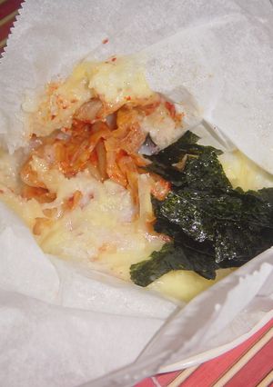 レンジでとろろ蒸し(キムチ味)-レシピのメイン写真