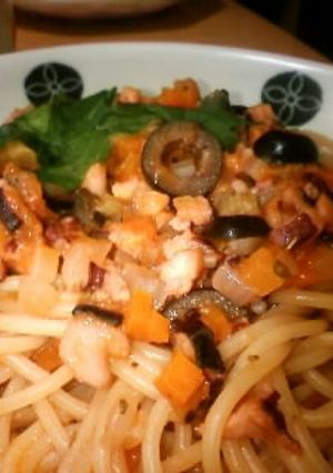 蛸のラグーソーススパゲティ-レシピのメイン写真