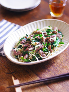 ラム肉ともやしとニラの生姜オイスター和え-レシピのメイン写真