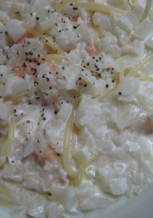 明太クリームの冷製スープパスタ-レシピのメイン写真