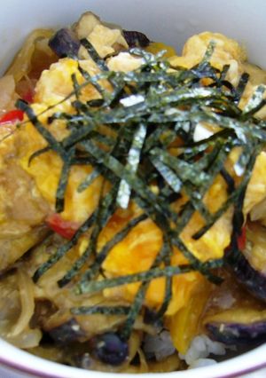 なすの卵とじ丼-レシピのメイン写真