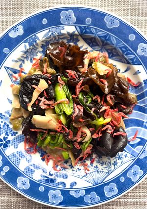 青梗菜とキクラゲの炒め-レシピのメイン写真