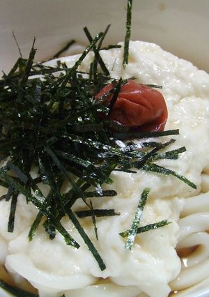 簡単・梅とろうどん-レシピのメイン写真