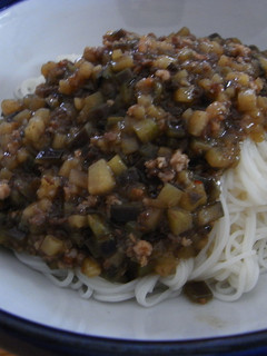 茄子の肉味噌そうめん-レシピのメイン写真