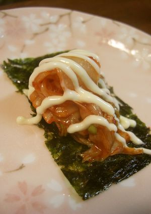韓国海苔のキムチマヨのせ-レシピのメイン写真