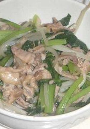 チンジャオロース風小松菜と豚肉のうま炒め-レシピのメイン写真