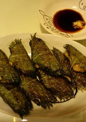 鶏ひき肉の青ジソ焼き-レシピのメイン写真