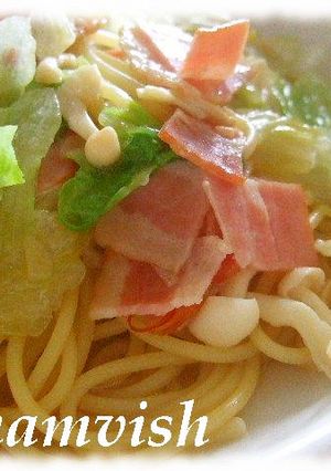 シャキッ！ＢＬＰ（ベーコンレタスパスタ）-レシピのメイン写真