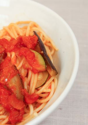 夏野菜のさっぱりトマトパスタ-レシピのメイン写真