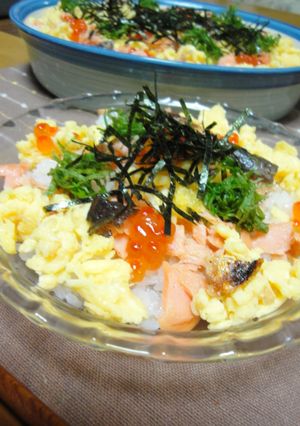 三ツ矢サイダーで♪鮭の親子ちらし寿司-レシピのメイン写真
